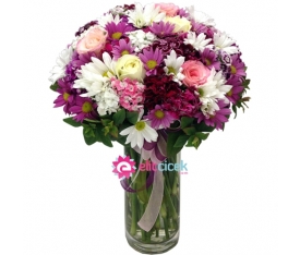 Renkli Çiçek Aranjmanı